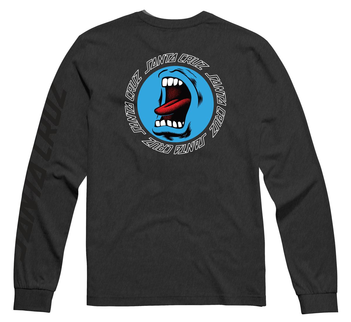 Etnies Mens Santa Cruz Screaming Hand L/S Tee Charcoal Heather T-Shirt