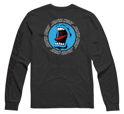 Etnies Mens Santa Cruz Screaming Hand L/S Tee Charcoal Heather T-Shirt