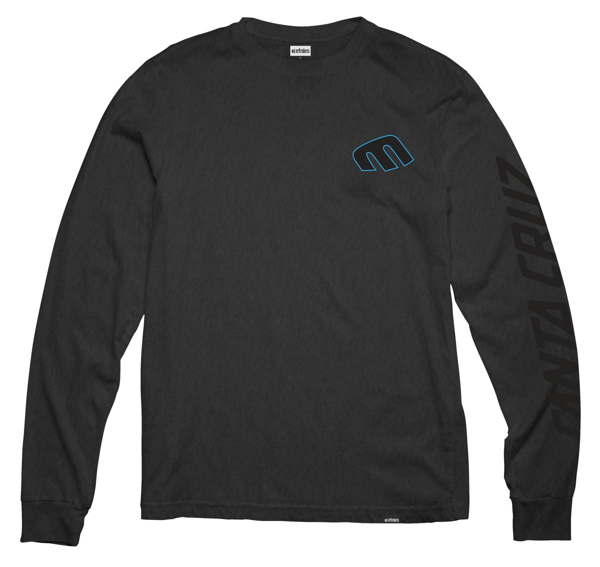 Etnies Mens Santa Cruz Screaming Hand L/S Tee Charcoal Heather T-Shirt
