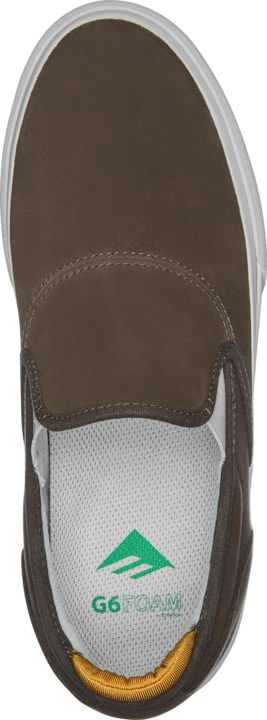 Emerica Mens Wino G6 Slip-On Brown Tan Shoes