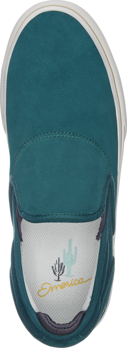 Emerica Mens Wino G6 Slip-On Dark Green Shoes