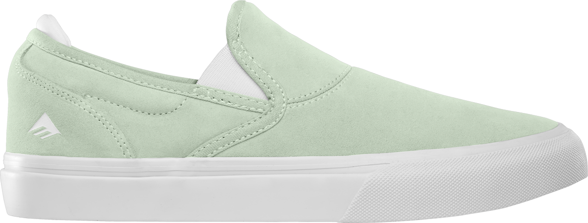 Emerica Mens Wino G6 Slip-On Light Green Shoes