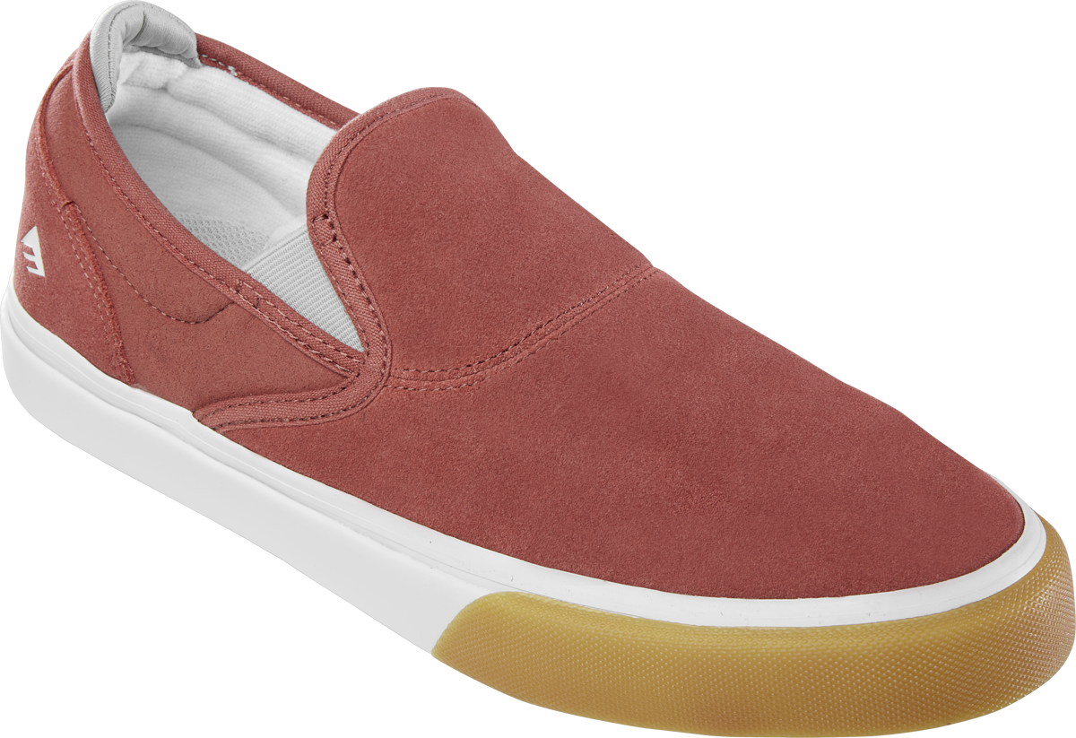 Emerica Mens Wino G6 Slip-On Burgundy Gum Shoes