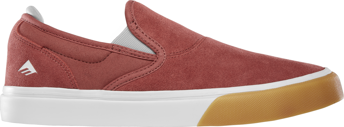 Emerica Mens Wino G6 Slip-On Burgundy Gum Shoes