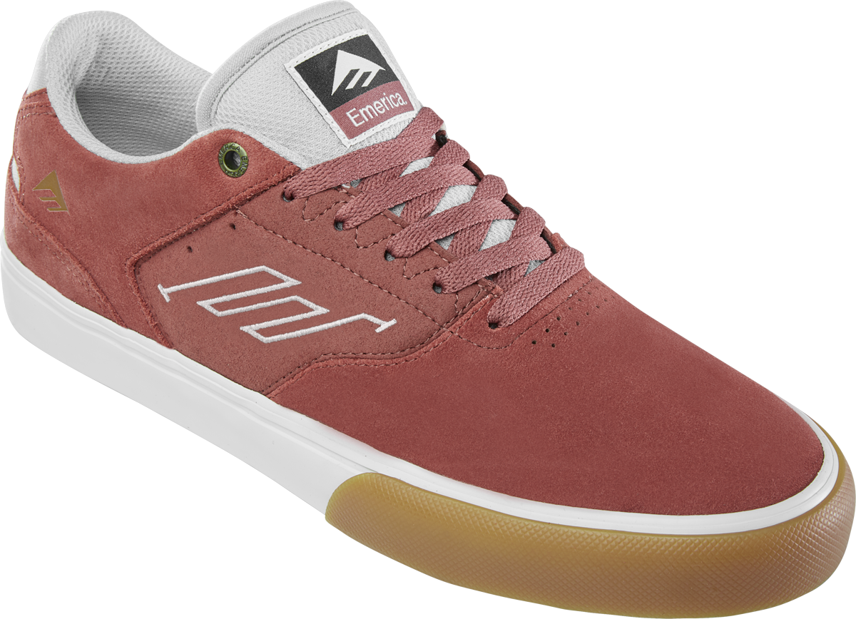Emerica Mens Low Vulc Burgundy Shoes