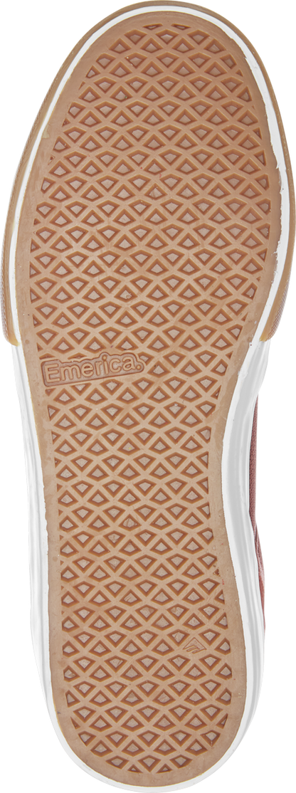 Emerica Mens Low Vulc Burgundy Shoes