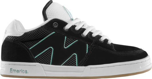 Emerica Mens Og-1 Black White Green Shoes