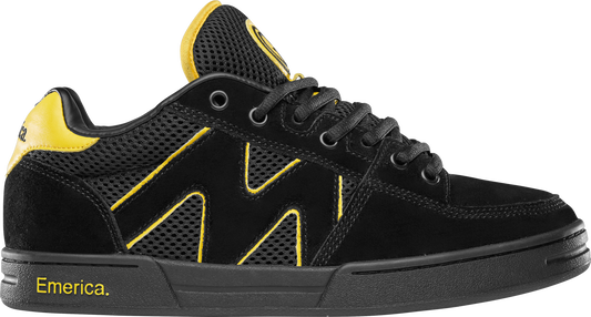 Emerica Mens Og-1 Black Yellow Shoes