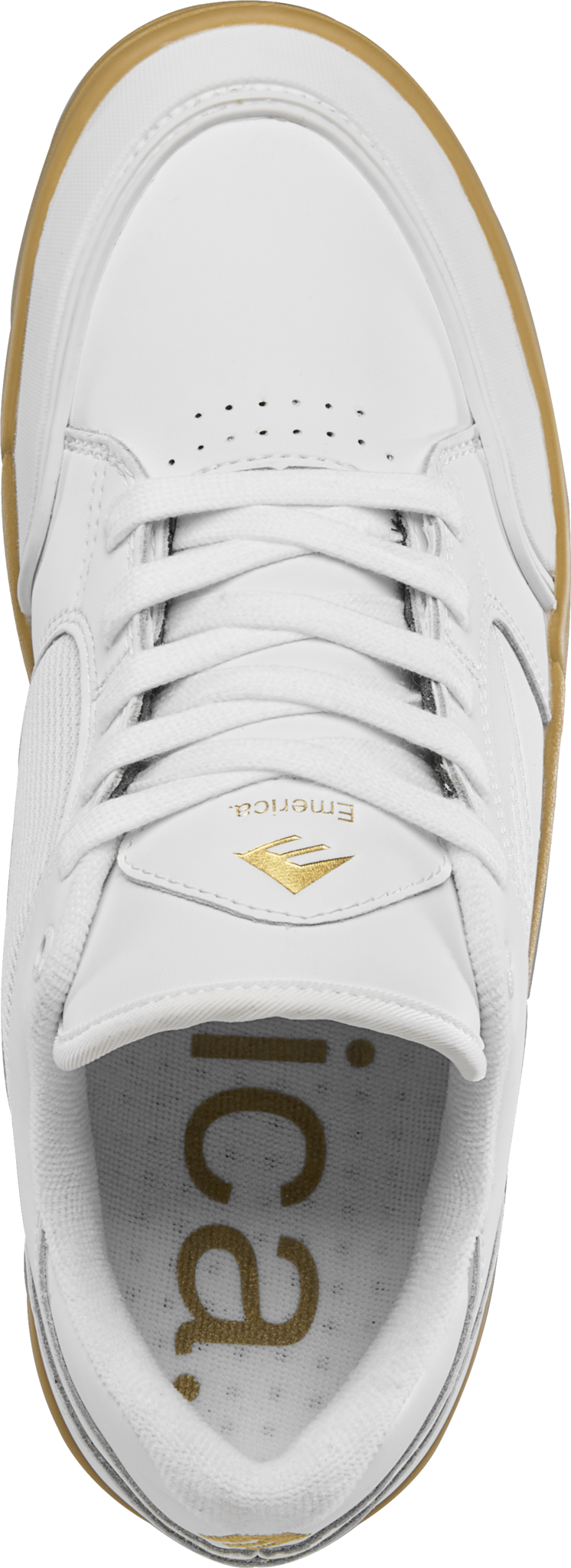 Emerica Mens Heritic White Gum Shoes