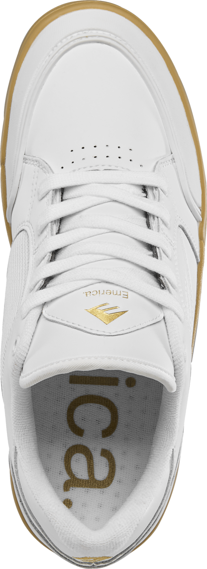 Emerica Mens Heritic White Gum Shoes