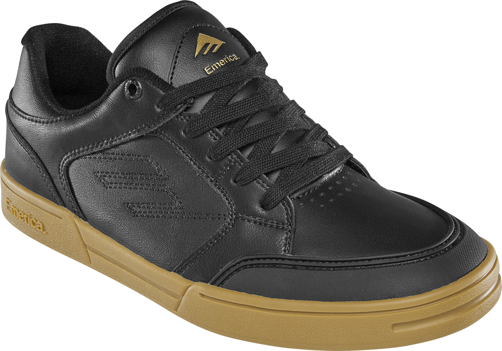 Emerica Mens Heritic Black Gum Shoes