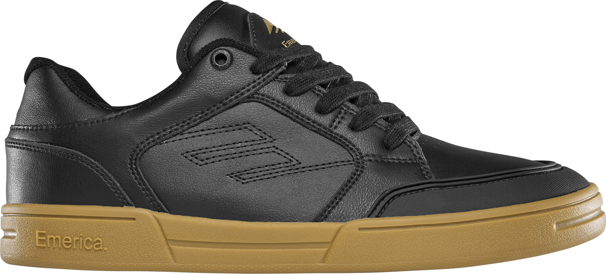 Emerica Mens Heritic Black Gum Shoes