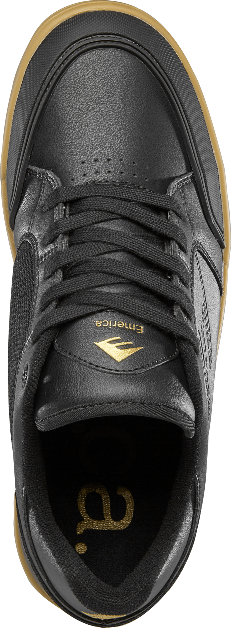 Emerica Mens Heritic Black Gum Shoes