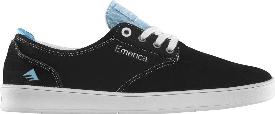 Emerica Mens Romero Laced Black Light Blue Shoes