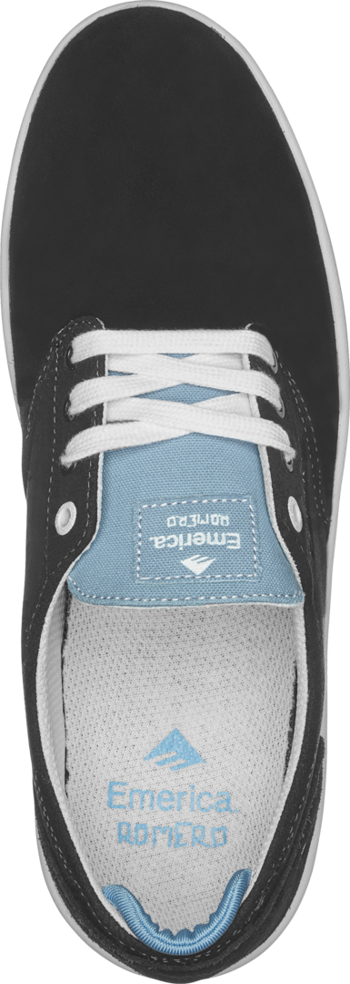 Emerica Mens Romero Laced Black Light Blue Shoes