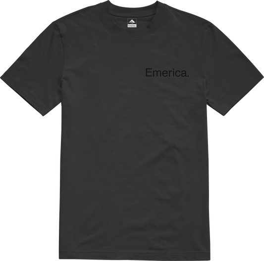 Emerica Mens Pure Logo Tee Black Black T-Shirt