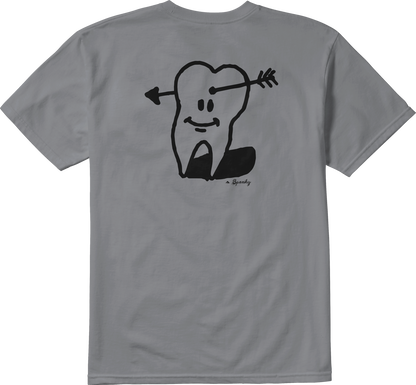 Emerica Mens Spanky Tooth Tee Grey Shoes