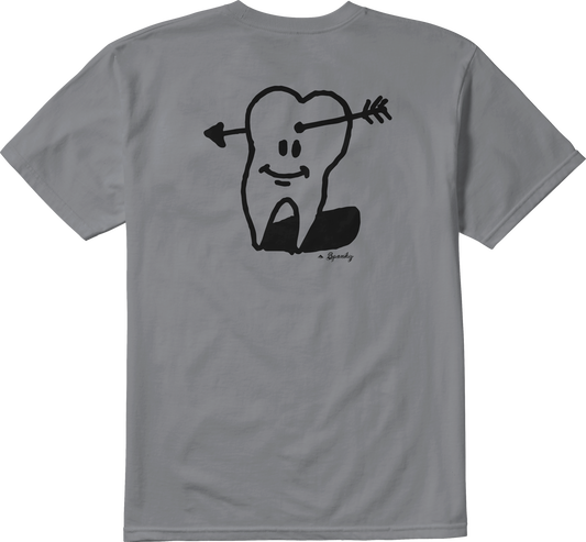 Emerica Mens Spanky Tooth Tee Grey Shoes