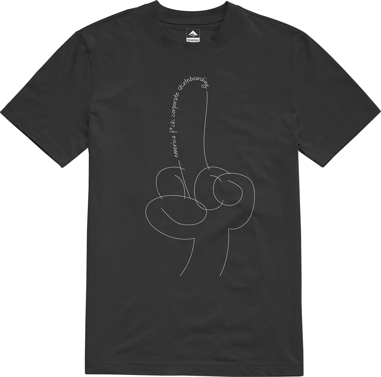 Emerica Mens Eff Corporate Tee Black T-Shirt