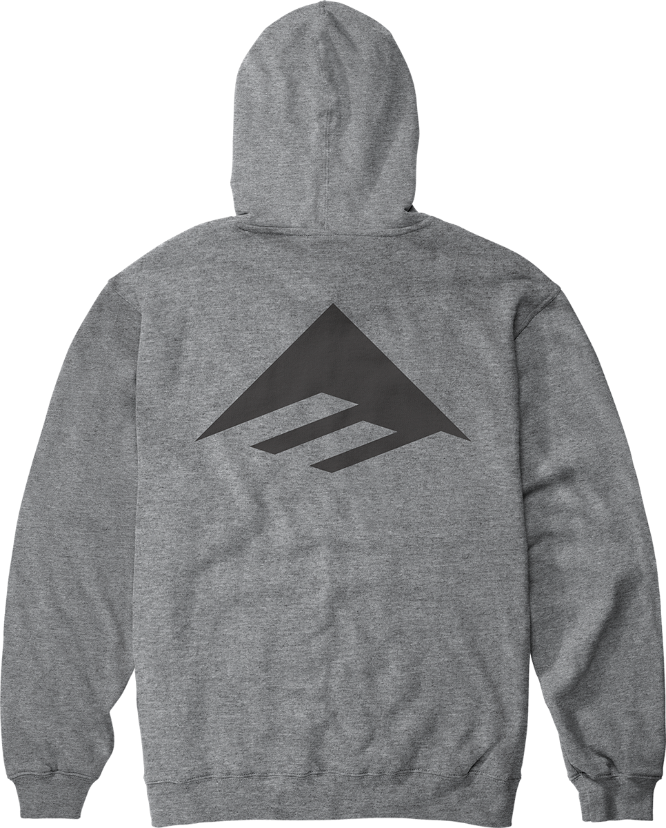Emerica Mens Pure Triangle Pullover Charcoal Heather Hoodie
