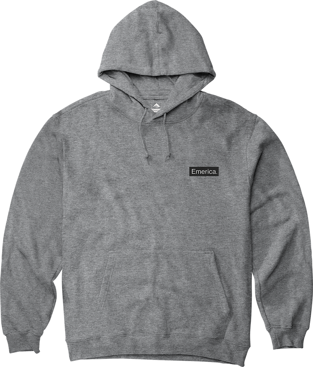 Emerica Mens Pure Triangle Pullover Charcoal Heather Hoodie