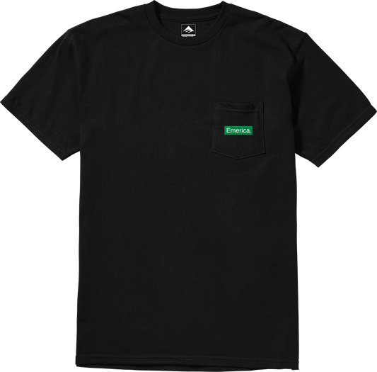 Emerica Mens Pure Triangle Pocket Tee Black T-Shirt