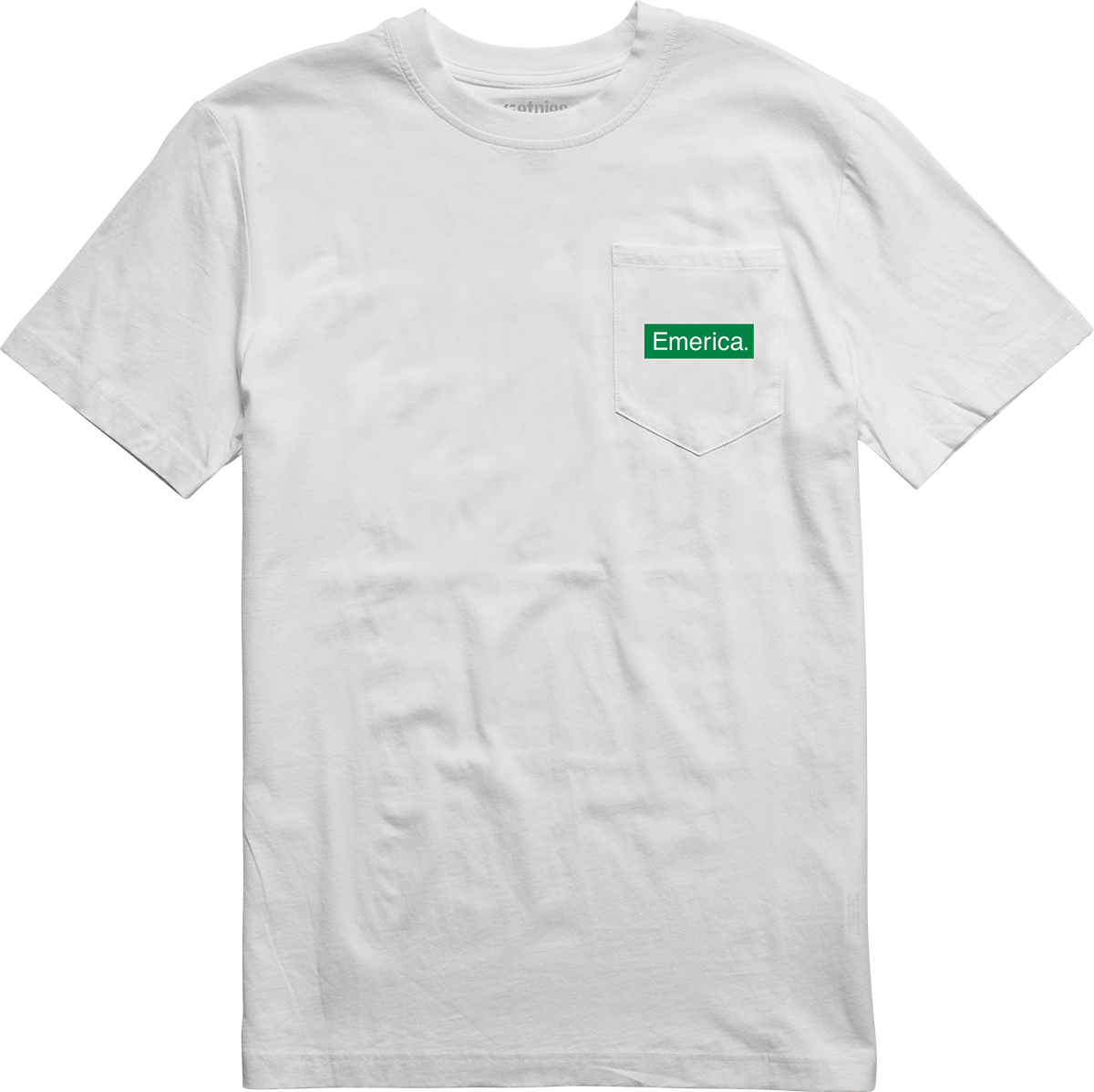 Emerica Mens Pure Triangle Pocket Tee White T-Shirt
