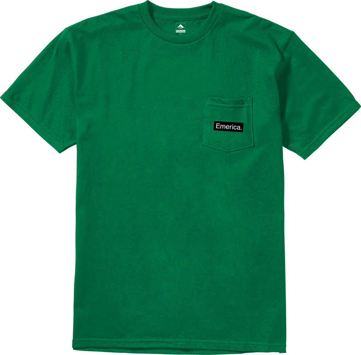 Emerica Mens Pure Triangle Pocket Tee Green T-Shirt