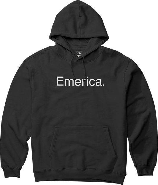 Emerica Mens Pure Logo Pullover Black Hoodie