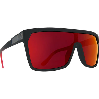 Spy Optics Men's Flynn Soft Black Matte Red Fade Sunglasses