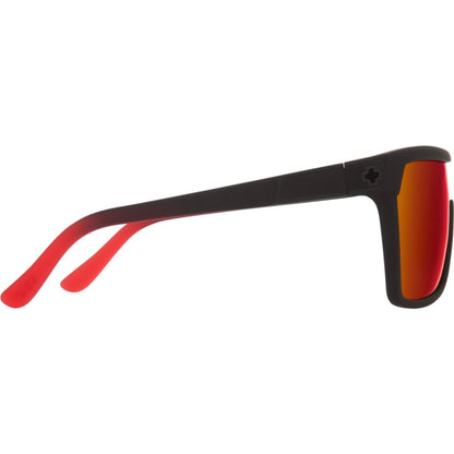Spy Optics Men's Flynn Soft Black Matte Red Fade Sunglasses
