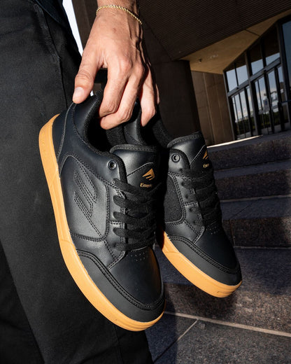 Emerica Mens Heritic Black Gum Shoes