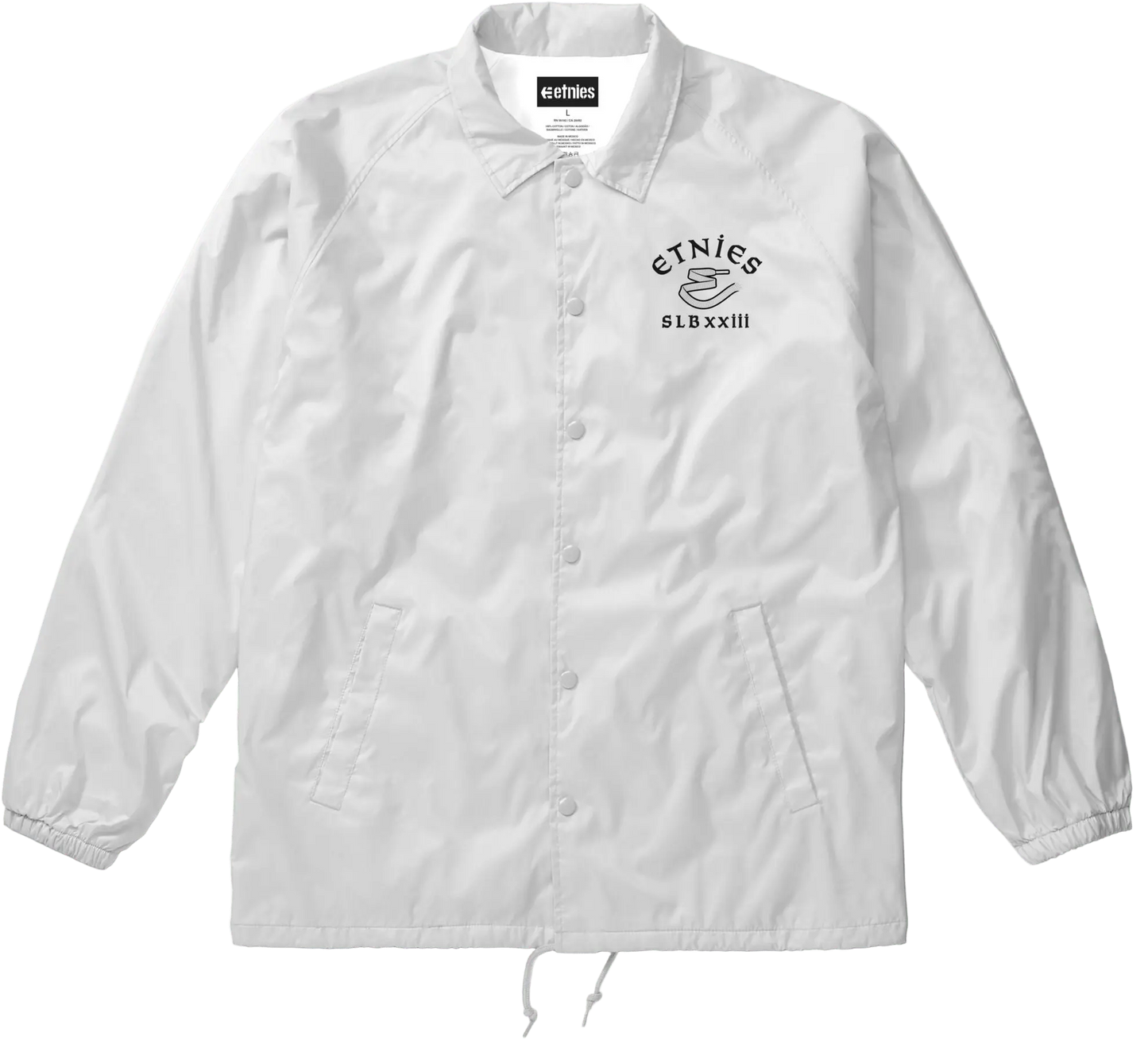 Etnies Men's Slb Coach Jacket White/White Sweatshirt