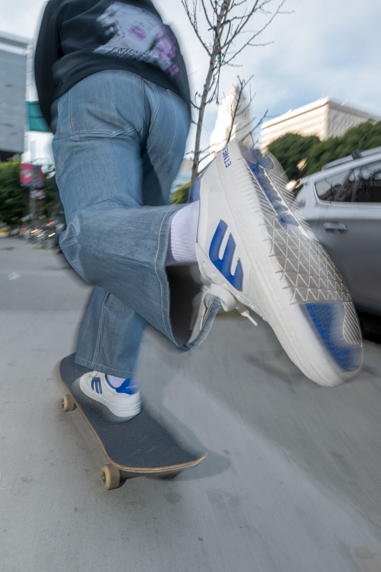 Etnies Mens Locut White Blue Shoes