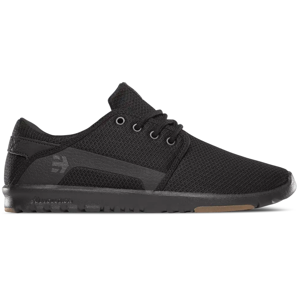 Etnies Mens Scout Black Black Gum Shoes