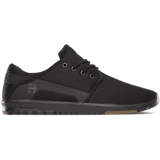 Etnies Mens Scout Black Black Gum Shoes