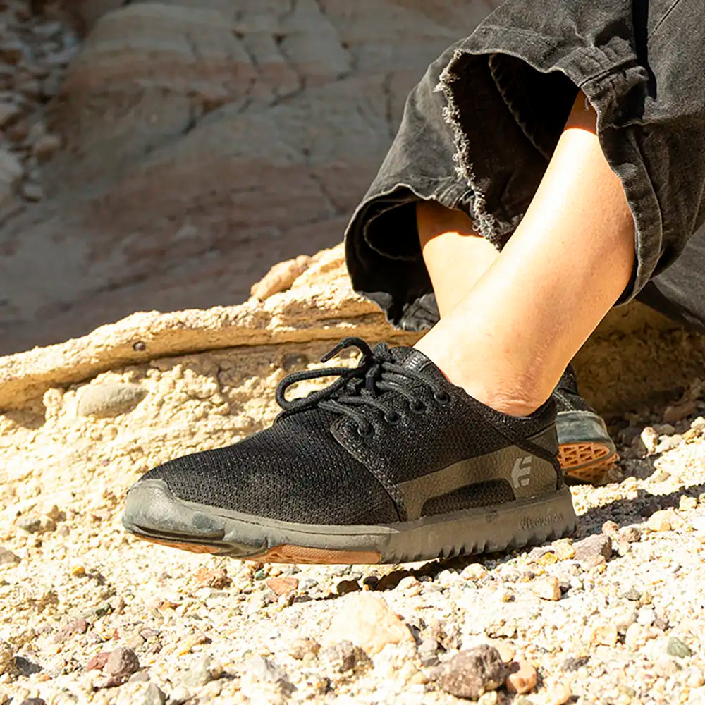 Etnies Mens Scout Black Black Gum Shoes