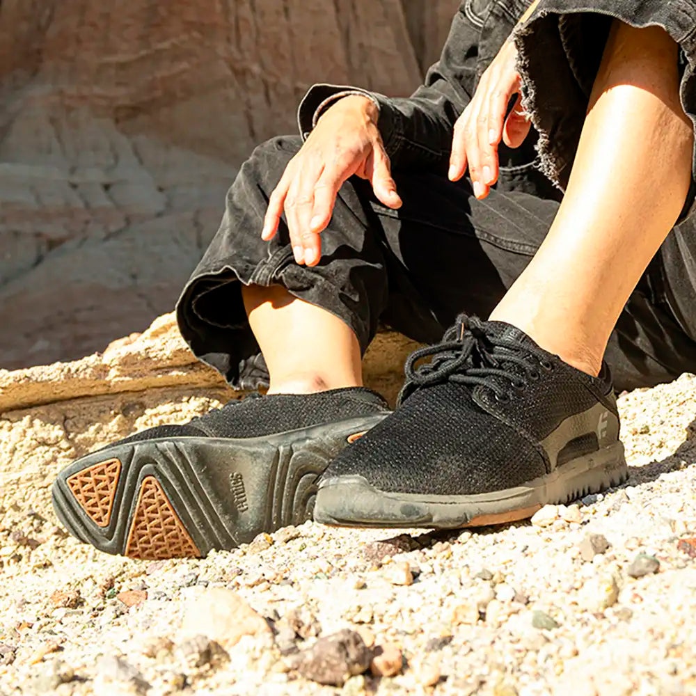 Etnies Mens Scout Black Black Gum Shoes