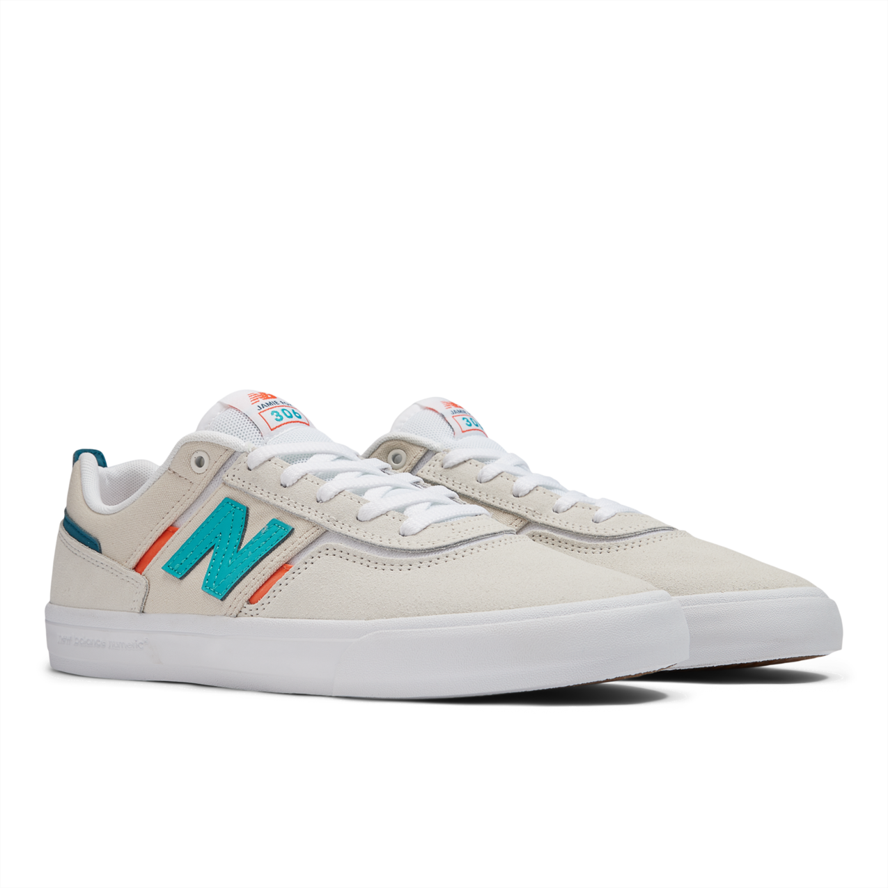 New Balance Numeric Men's Jamie Foy 306 White Teal Blue Shoes