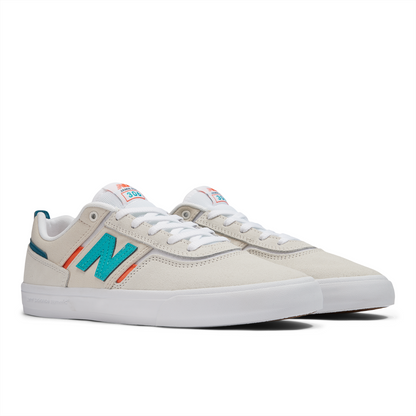 New Balance Numeric Men's Jamie Foy 306 White Teal Blue Shoes