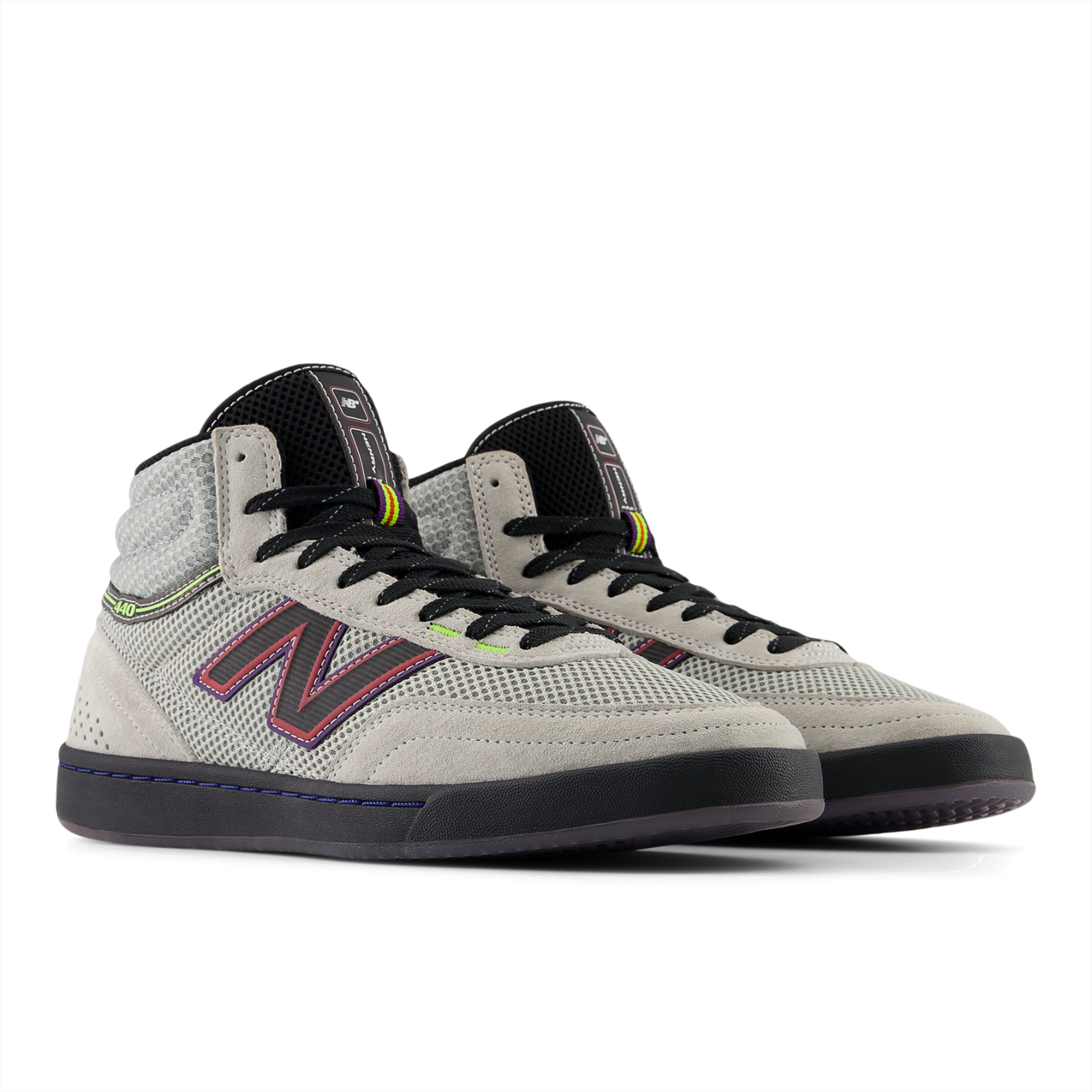 New Balance Numeric Men's Justin Henry 440 High V2 Grey Purple Shoes