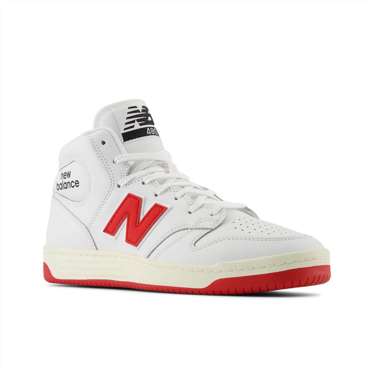 New Balance Numeric Men's 480 High White Red Shoes