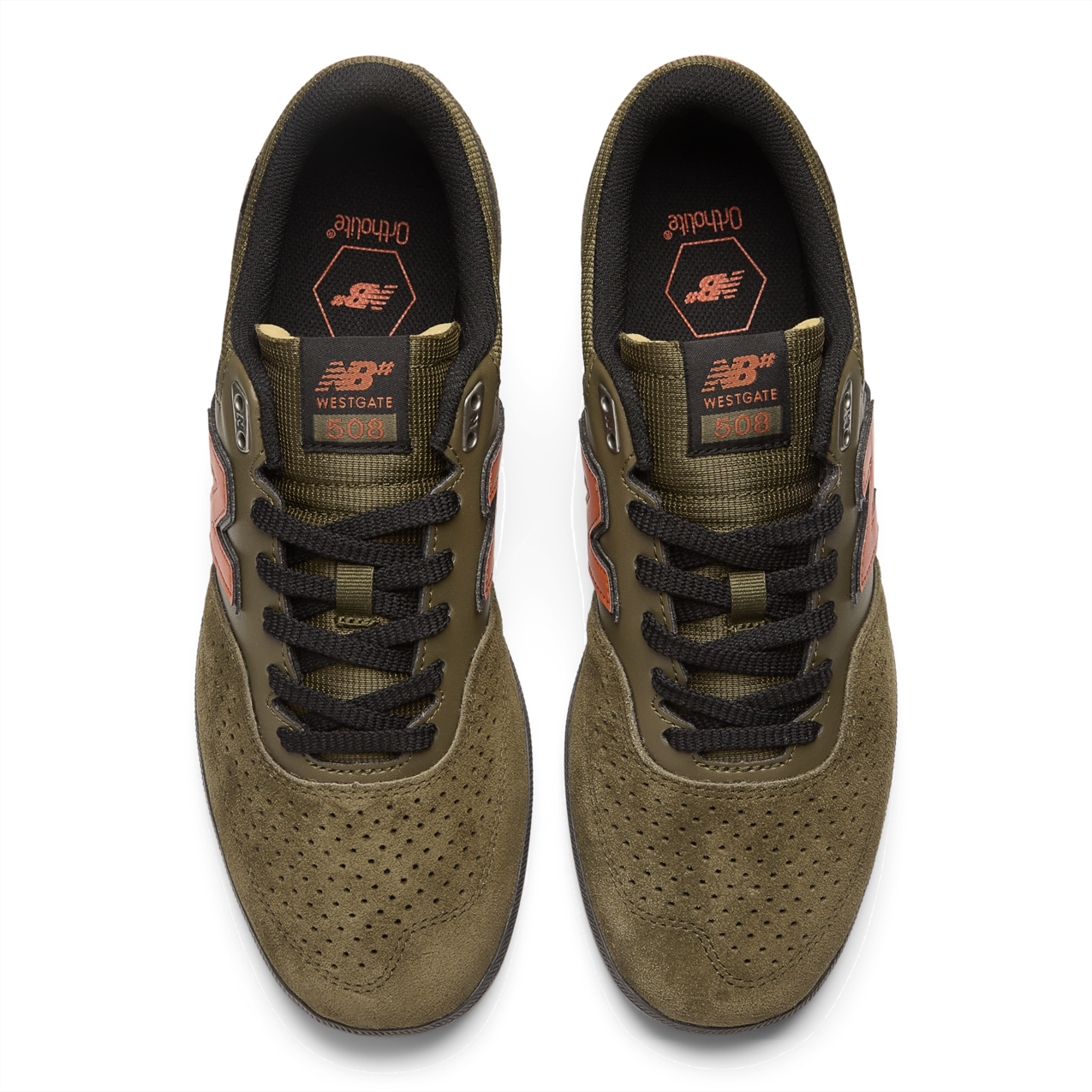 New Balance Numeric Men's Brandon Westgate 508 Olive Burnt Orange Shoes