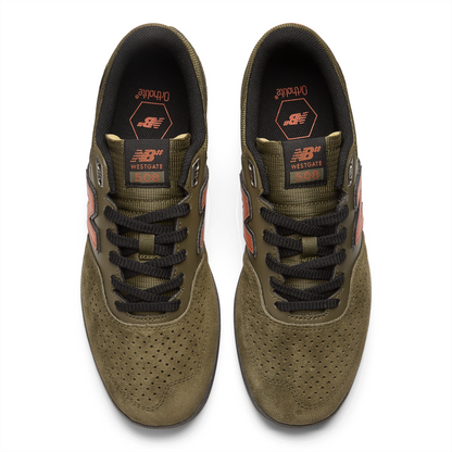 New Balance Numeric Men's Brandon Westgate 508 Olive Burnt Orange Shoes