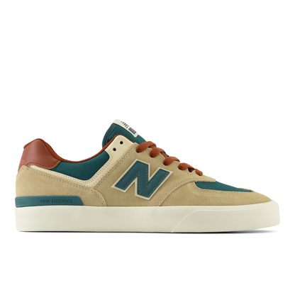 New Balance Numeric Men's 574 Vulc Tan Forest Green Shoes