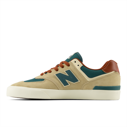 New Balance Numeric Men's 574 Vulc Tan Forest Green Shoes