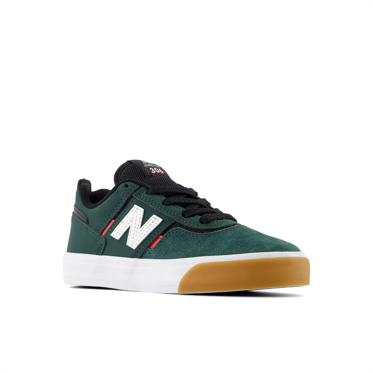 New Balance Numeric Kids Jamie Foy 306 Forest Green White Shoes