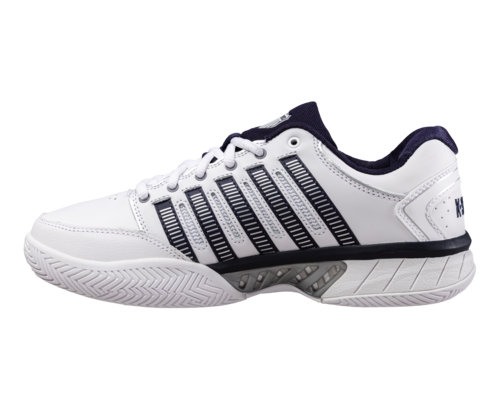 K-Swiss Men's Hypercourt Express Leather White Navy Silver Shoes