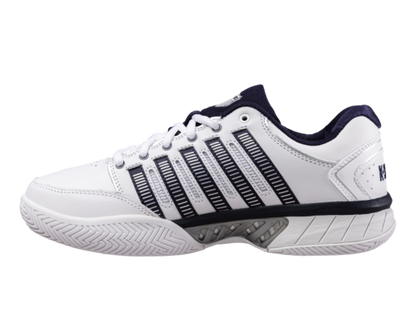 K-Swiss Men's Hypercourt Express Leather White Navy Silver Shoes