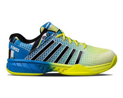 K-Swiss Men's Express Light Pickleball Brilliant Blue Optic Yellow Shoes